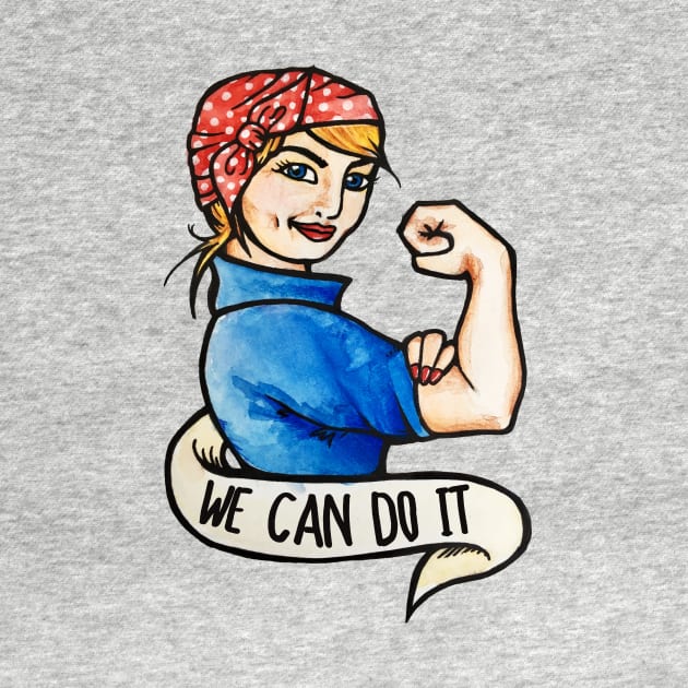 We can do it Feminist Rosie the Riveter by bubbsnugg